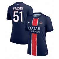 Paris Saint-Germain Willian Pacho #51 Hjemmebanetrøje Dame 2024-25 Kortærmet